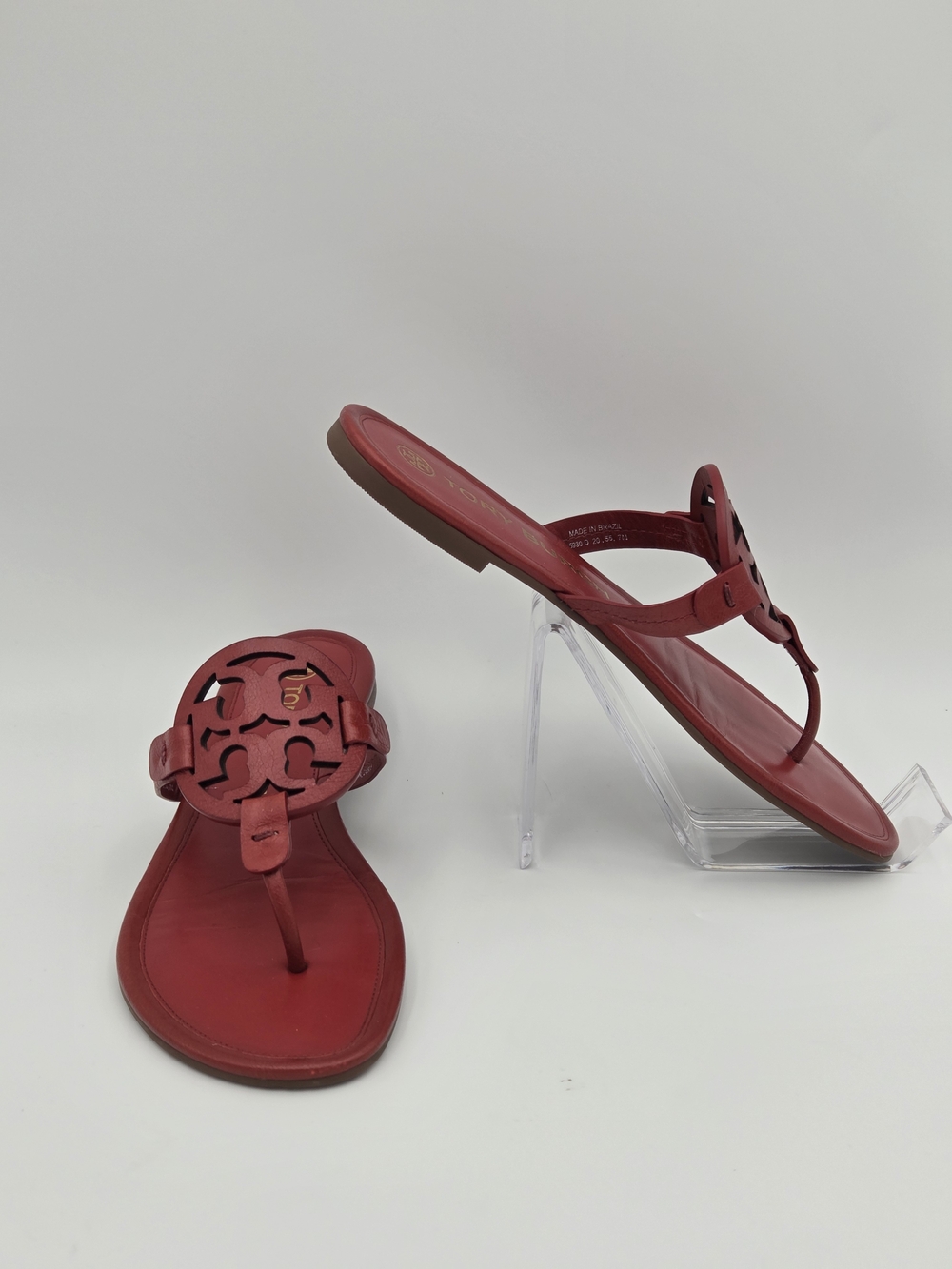 Tory Burch Miller Thong Sandal in Red, size 7